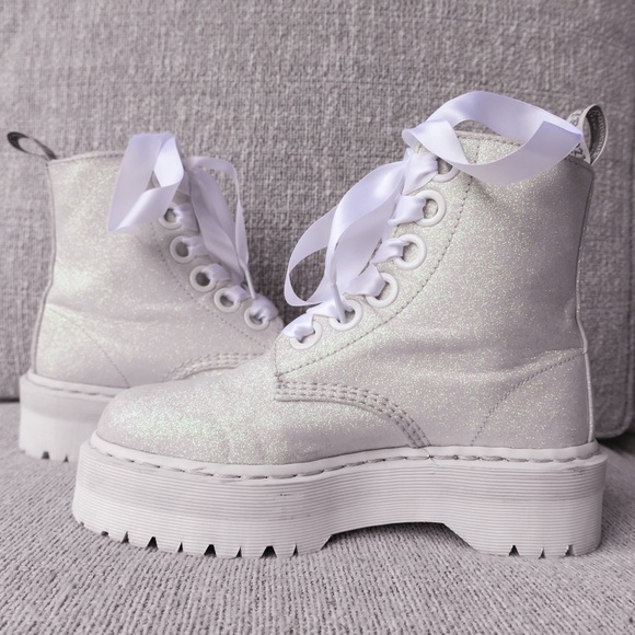 Dr. Marten's White Glitter Molly - Picture 2 of 5